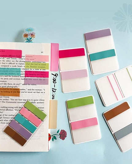 ELII 300 PCS Tabs 2 Inch Sticky Index Tabs,Writable and Repositionable Page Markers File Tabs Self Adhesive, Tape Flags for Pages Notebooks