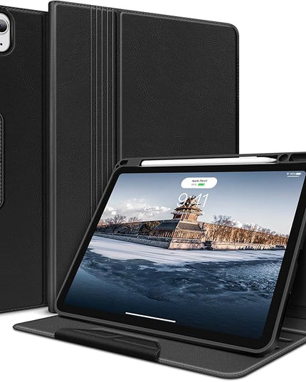 H HOLIMET Case for iPad Air 11" M3 (2025)/ M2 (2024)/ iPad Air 4th & 5th Generation10.9 Inch 2022/2020 Soft Back Shockproof Protective Cover with Pencil Holder Vegan Leather Auto Sleep/Wake