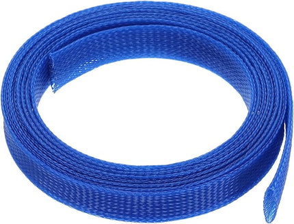 uxcell Expandable Sleeving,1 3/16-inch 10ft Cable Sleeve, Blue