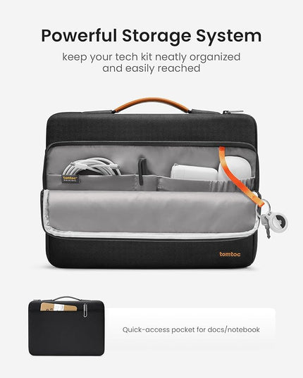 tomtoc 360 Protective Laptop Carrying Case for 2025 13-inch MacBook Air M4/A3240 M3/A3113 M2/A2681 M1/A2337, MacBook Pro M2/A2686 M1/A2337, iPad Pro M4 & iPad Air M3, Water-Resistant Laptop Bag