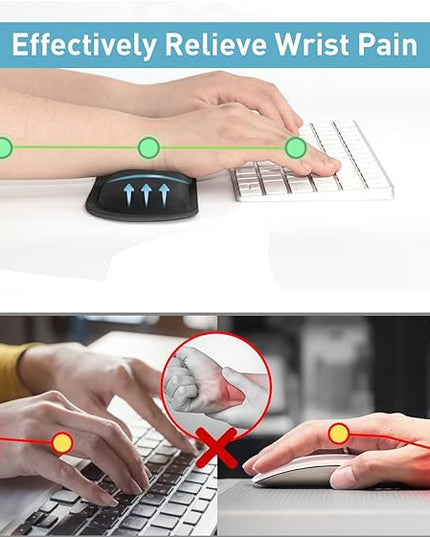 Yolanda Keyboard Wrist Rest Memory Foam, Easy Typing Pain Relief, Keyboard Mouse Pad Set for Computer, Laptop, Home & Office