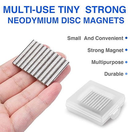 TRYMAG 4x2mm Small 240Pcs Mini Neodymium Magnets, Tiny Round Fridge Magnets Small Strong Rare Earth for Fridge, Whiteboard, Billboard, Hobbies, Dry Erase Board