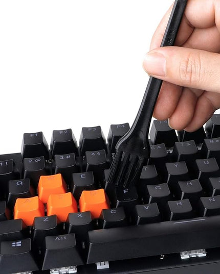 Keycap Puller Switch Puller Stainless Steel Keycap Removal Tool with 2 Pcs Keyboard Cleaning Brush for Mechanical Keyboard
