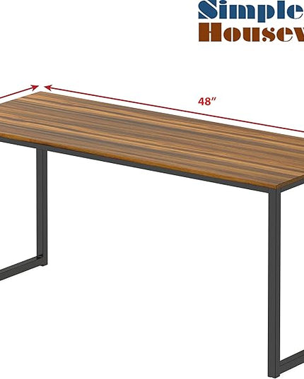 SHW Mission 48-Inch Home Office Computer Desk, Walnut