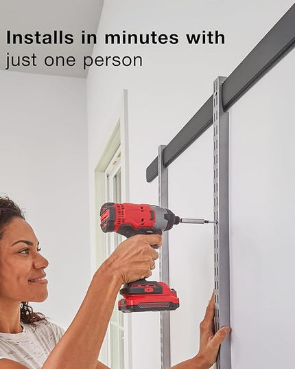 Rubbermaid Fasttrack Rail Storage 36"x12" 3-Shelf Kit, 350 lbs. Per Shelf, for Home/Garage/Shed/Workshop Organization