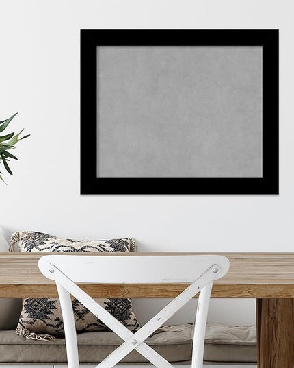 Amanti Art Black Framed Magnetic Board 19x23 Small Vision Board for use with Magnets, 100% Metal Sheet to Display Items as Office Decor or for Home Organization in mudroom, Kitchen or Kids Room