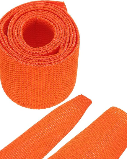MECCANIXITY Braided Cable Sleeves Heat Shrinkable Fabric Sleeving, 1" 3ft Orange 2:1 Ratio Heat Shrinkable Cord Protector for Harness Cable, Network Cable Protection, Cable Management