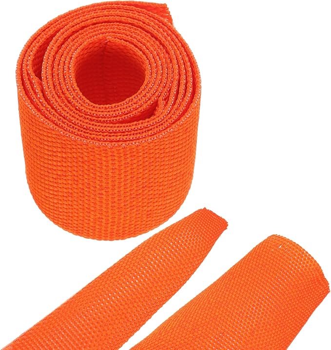 MECCANIXITY Braided Cable Sleeves Heat Shrinkable Fabric Sleeving, 1" 3ft Orange 2:1 Ratio Heat Shrinkable Cord Protector for Harness Cable, Network Cable Protection, Cable Management