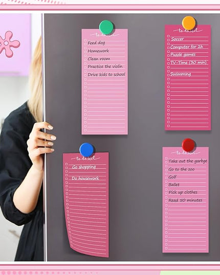 Censen 10 Pack 500 Sheets To Do List Notes Daily Checklist Notepads with 50 Sheets Each Undated Color Memo Pad Block Shopping List Pad Weekly Plan Notepad Organizer Planners (Gradient Pink,Lined)