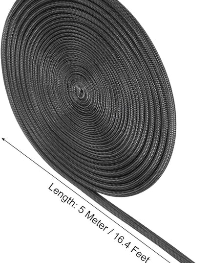 uxcell Insulation Cable Protector,3mm/0.12 Inch-5m/16 Feet High Temp Fiberglass Sleeve Black