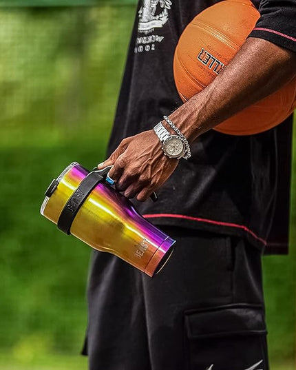 Beast 20 oz Tumbler Stainless Steel Vacuum Insulated Coffee Ice Cup Double Wall Travel Flask (Rainbow)