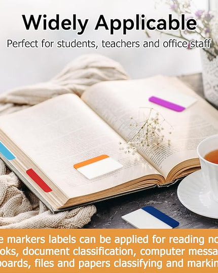 1200 Pieces Tabs 2 Inch Sticky Index Tabs, Colored Page Markers Repositionable Divider Tabs for Notebooks, Binder, File Folders, Books (60 Sets 10 Colors)
