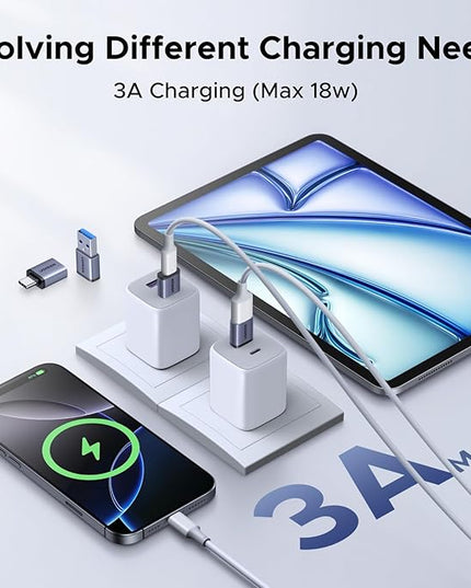 UGREEN USB to USB C Adapter & USB C to USB Adapter Combo 4-Pack, 10Gbps Type C USBC Adapter Compatible with MacBook, iPhone 17/16/15, iPad, Samsung Galaxy, Apple Watch