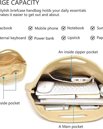 Official Document Computer Bag Stylishly Sleek with Multiple Compartments and Easy to Carry Design