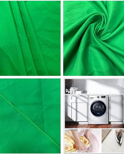 Green Screen Backdrop 10x20ft Photo Backdrop Chromakey Muslin Portrait Green Backdrop for PS Keying/Video Creation/Studio Portrait Shoots