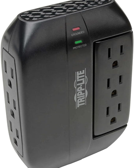 Tripp Lite SWIVEL6 6 Outlet Surge Protector Power Strip | 3 Rotatable Outlets | Black | Lifetime Limited Warranty & Dollar 20,000 Insurance