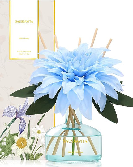 Reed Diffusers Set The Forest of Citrus Scent, Bathroom Floral Scent Diffuser, Reed Diffuser for 120 Days, Bathroom Diffuser with 7 Sticks, Office Desk Accessories, Bedroom Decor