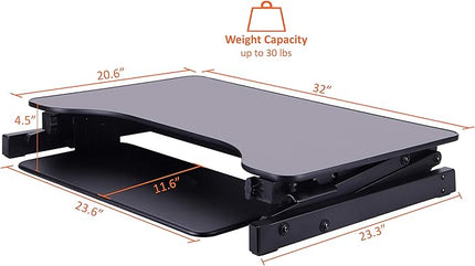 Lorell Adjustable Desk/Monitor Riser, Black
