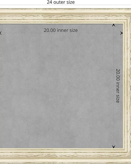 Amanti Art White Framed Magnetic Board 24x24 Medium Vision Board for use with Magnets, 100% Metal Sheet to Display Items as Office Decor or for Home Organization in mudroom, Kitchen or Kids Room