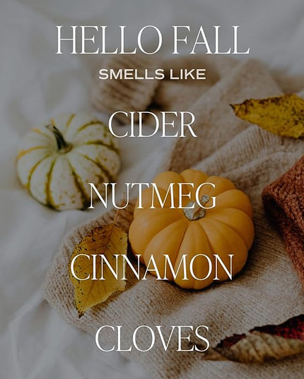Sweet Water Decor Hello Fall Reed Diffuser Set - Hot Cider, Cinnamon, Cloves, Apple, and Nutmeg Fall Scented Diffuser - Scent Diffusers for Home, Fall Home Long Lasting Fragrance, Made in The USA