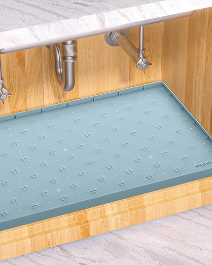 Sdpeia Under Sink Mat 31"×22" Waterproof Silicone Cabinet Liner & Sink Protector for Kitchen & Bathroom, Multi-Purpose Organizers Tray for Pets, Laundry, Cat Litter Mat
