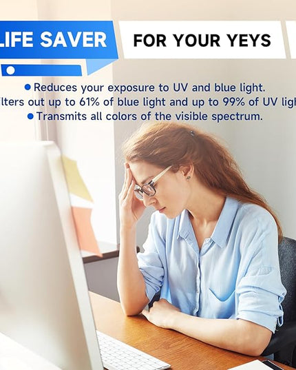 IPROKKO 【2 Pack】 24 inch Anti-Blue Light monitor Screen Protector for 16:9 Widescreen,Removable Anti Glare Blue Light Blocking Screen Filter，LED PC Anti-UV Eye Protection Filter Film
