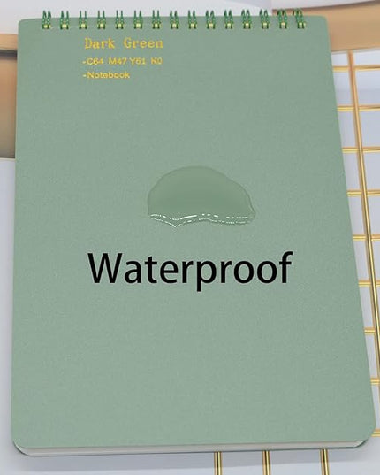 Yansanido Top Bound Spiral Notebook, 4 Pcs 4 Color A5 Size Thick Plastic Hardcover 7mm College Ruled Paper 80 Sheets (160 Pages) Journal for School and Office Supplies (4 Pcs A5)