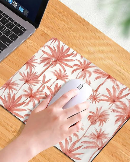 Perfect Paradise Tropical Palm Tree Floral Square Mouse pad, Texture, Waterproof, Anti Slip Rubber Base, Computer Mouse pad