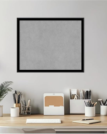 Amanti Art Black Framed Magnetic Board 17x21 Small Vision Board for use with Magnets, 100% Metal Sheet to Display Items as Office Decor or for Home Organization in mudroom, Kitchen or Kids Room
