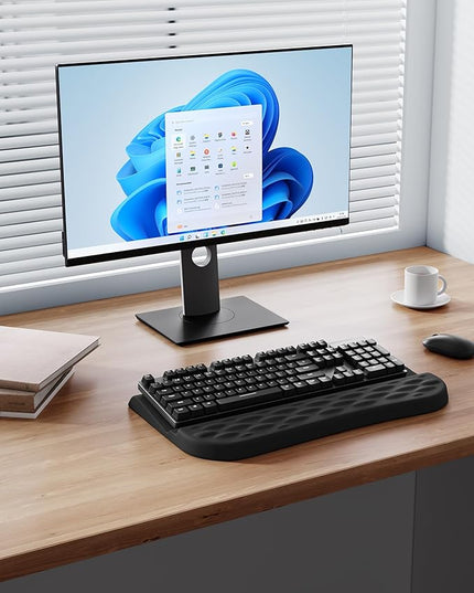 Keyboard Wrist Rest Stand for Desktop, 2 Angle Adjustment Ergonomic Computer Keyboard Stand Key Board Riser Holder with Wrist Support for Office, Home, Desk