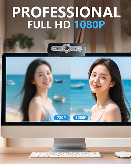 Full HD 1080p Webcam for pc Camera for Computer Laptop Web cam Desktop Streaming Camera Built-in Microphone,Plug & Play USB