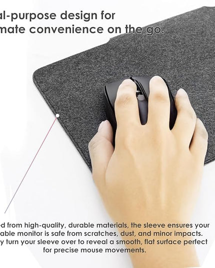 Kado 15.6 Inch Portable Monitor Case Sleeve Bag Made for Sceptre Kado MNN KYY InnoView Yxk ForHelp AYY VisionOwl Yodoit Uperfect ViewSonic ASUS Dell Lenovo 15.6" Portable Display Monitors 15.55"x9.25"