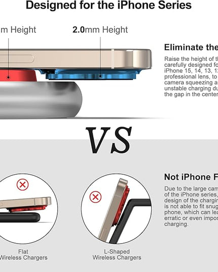 3 in 1 Charging Station for Apple - Faster Mag-Safe Charger Stand for iPhone - Magnetic Wireless Charger Station for iPhone 17/16/15/14/13/12 Series, Apple Watch Series, AirPods Pro (White)