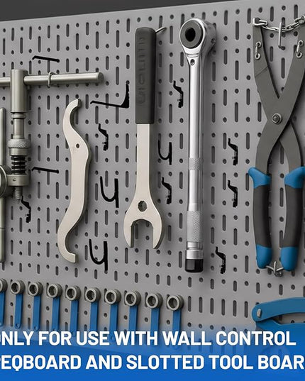 Zonon 52 Pcs Metal Hook Set Slotted Storage Panel Hooks Bulk Galvanized Steel Only for Slotted Pegboard Multiple Style Assortment for Garage Tool Kitchen Home Office Storage Organization, Black