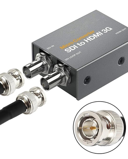 XRDS -RF 6FT SDI Cable, 3G/6G-SDI Cable BNC Digital Video Cables 75 Ohm RG59 BNC Male Cables for 3G/6G HD SDI Monitor Video Recorder Converter Splitter Security Camera