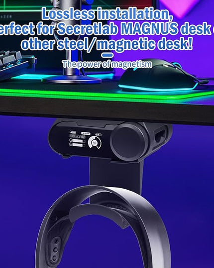 Under Desk Headphone Hanger Stand for SteelSeries Arctis Nova Pro Wireless-Arctis Pro Wireless NOVA Magnetic Mount Secretlab Magnus Version,Headphone Holder for Arctis Nova Pro Wireless