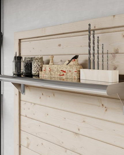 AmGood 30" Long X 8" Deep Stainless Steel Wall Shelf | NSF Certified | Appliance & Equipment Metal Shelving | Kitchen, Restaurant, Garage, Laundry, Utility Room