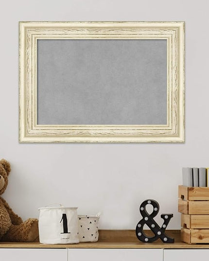 Amanti Art White Framed Magnetic Board 16x22 Small Vision Board for use with Magnets, 100% Metal Sheet to Display Items as Office Decor or for Home Organization in mudroom, Kitchen or Kids Room