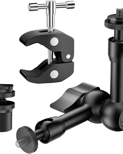 EMART 6inch Articulating Magic Arm Camera Mount with Super Clamp, Friction Power Adjustable Camera Mounts & Clamps with Magicarm and Cold Shoe for Photography/Videography/Webcam/Flash Light