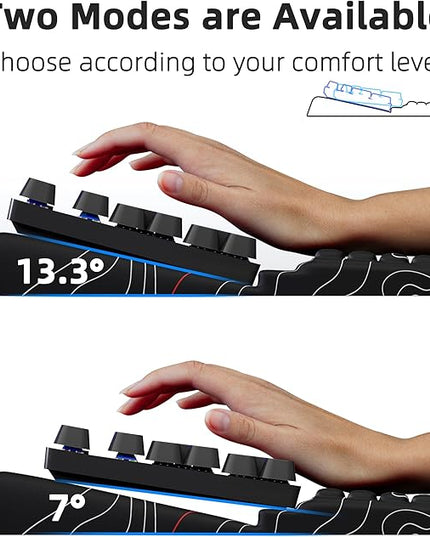 Ospelelf Tilt Keyboard Stand with Wrist Rest, Comfy Ergonomic Keyboard Riser Holder for Office Home