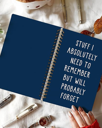 LIANGW Funny Navy Blue Notebooks for Work, Funny Work Gifts for Coworkers & Boss, Coworker Office Gifts for Men Women, Fun Spiral Notebooks Journals for Writing, Funny Office Supplies 5.5x8.3 Inch