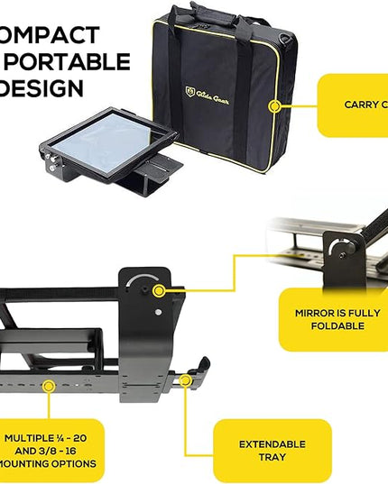 Glide Gear TMP 100 Teleprompter – DSLR, Tablet, Smartphone – 12" Glass, Carry Case, No Assembly