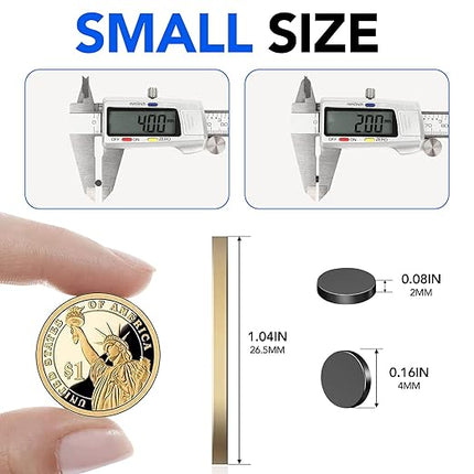 TRYMAG Small Black 240Pcs, 4x2mm Neodymium Magnets, Tiny Strong Round Circle Rare Earth Magnets for Refrigerator, Whiteboard, Billboard, Hobbies, Dry Erase Board