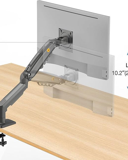 NB North Bayou Monitor Mount,Fits 17-30" or Bigger Computer Monitors(Within 19.8lbs), Adjustable Stand with Tilt Rotation Swivel Function, Desk Mount F80