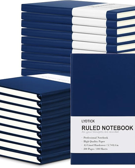 20 Pack Journals for Writing College Ruled Notebooks Journal in Bulk, Hardcover Notebooks (200Pages) for Note Talking, Lined Bullet Journals for Home School Office, 5.7"x8.4", Navy