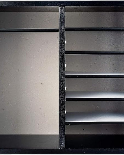 AdirOffice Wooden Adjustable Literature Organizer, 12 Compartment Office Mailbox, or Classroom Literature Organizer, Black