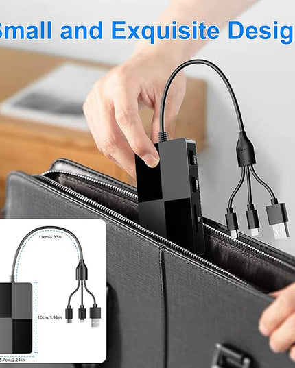Memory Stick Pro Duo Adapter Reader - 8 in 1 XD/MS/TF/CF/SD Card Reader for iPhone/PC/Android/Lightning Device, Multi Memory Card Reader with 3 USB 2.0 Ports, USB C OTG Adapter XD Picture Card