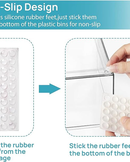 Vtopmart 8 Pack Small Clear Stackable Storage Drawers,Acrylic Bathroom Makeup Organizer,Plastic Storage Bins For Vanity, Undersink, Kitchen Cabinets, Pantry, Home Organization