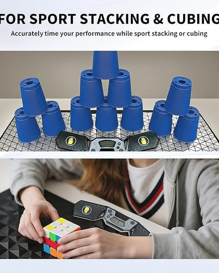 Henbada Professional Digital Speed Cube Timer with Display,Timer for Cube Race Stack Competition a Great Gifts for Boys and Girls