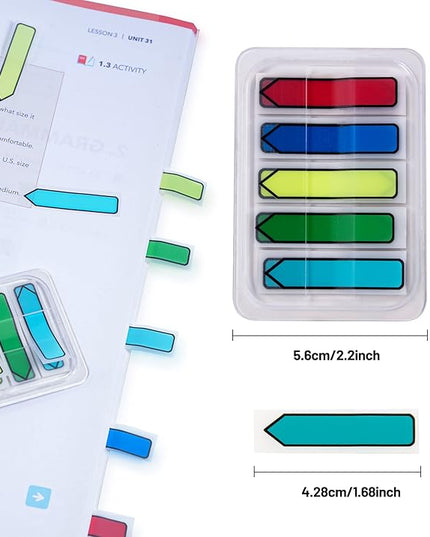 Golcellia 3 X 300 Tablets, Transparent Sticky Notes, Page Markers, Book Tabs, Sticky Note Tabs, Sticky Tabs, Page Tabs, Label Stickers, Arrow Flags, Pop-up Page Flags